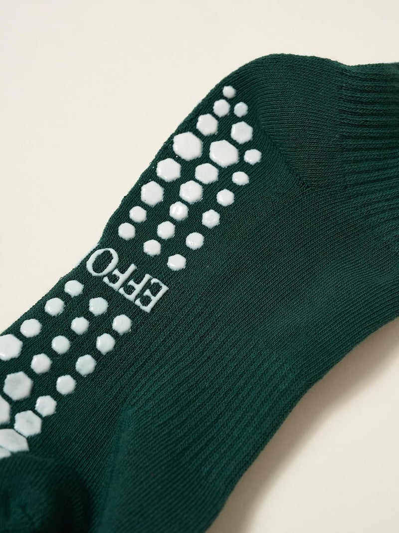 Shapes Studio Crew Half Calf Grip Socks, Cutest Fruits Pilates Socks, Ruffle socks, Non-Slip, Barre Yoga Fitness - Image 4